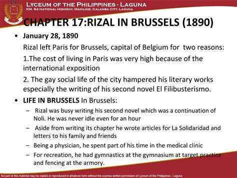 CHAPTER 17:RIZAL IN BRUSSELS (1890) .